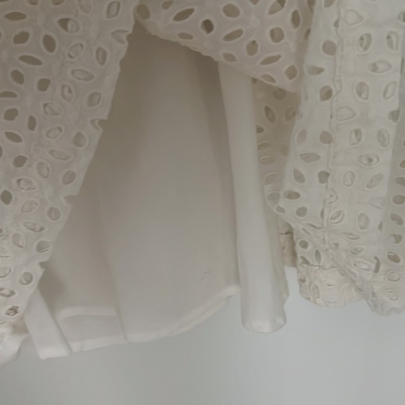 Madewell white eyelet ruffle sleeve shift dress - Picture 5 of 6